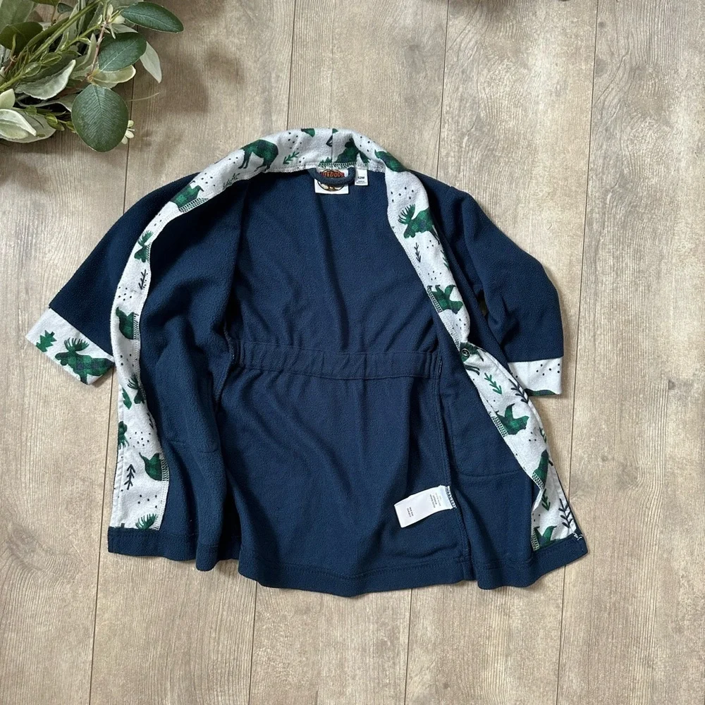 Vintage Bass Pro Shops Baby Boy Rustic Forest Animal Cozy Robe Like New